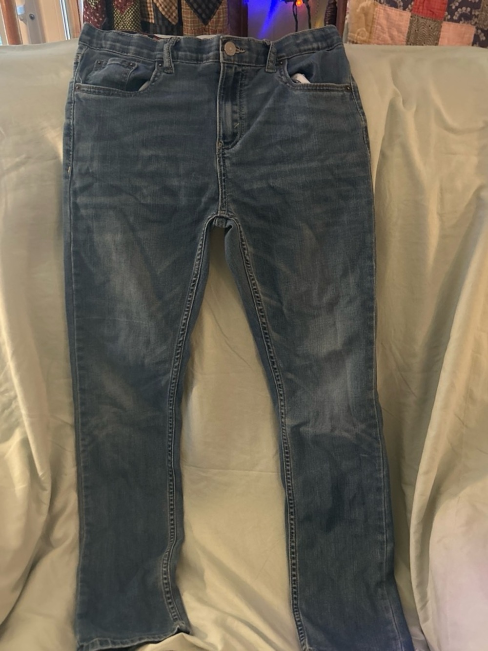 Boys Levi 501 slim fit straight leg jeans